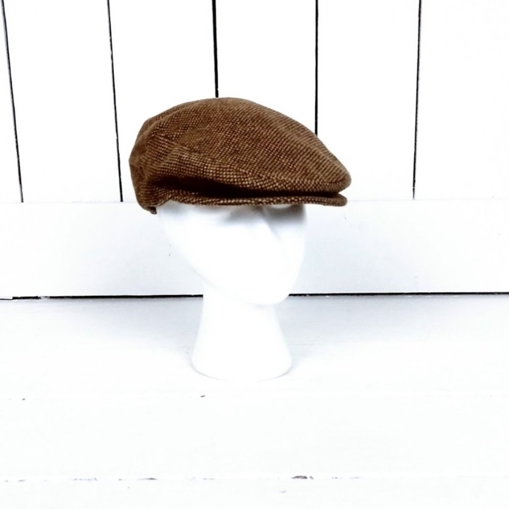 Bailey brown wool newsboy cap